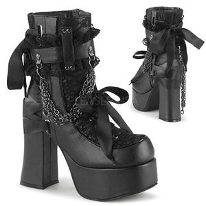 Gothic Platform Lace Up High Heel Ankle Boots